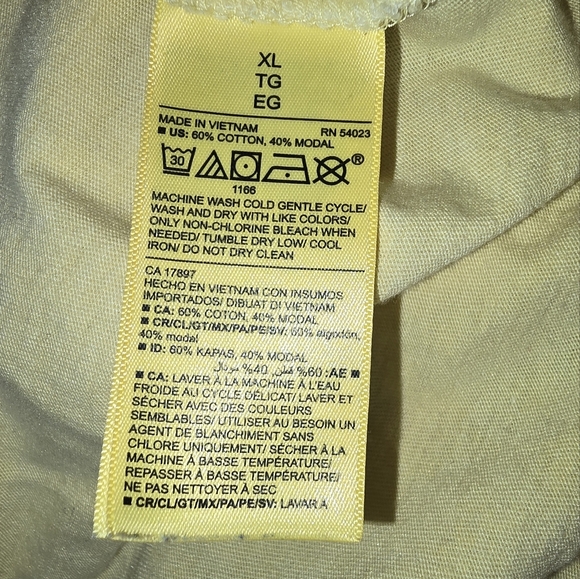 Old Navy: Maternity XL, Long Sleeve/ Twist Waist, Acid Wash Yellow, EUC - Picture 6 of 6